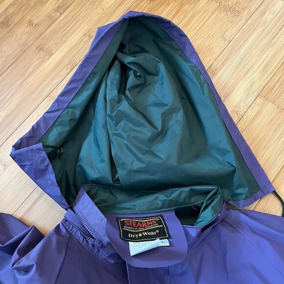 Sterns Dry Wear Rain Suit Purple Size Large Pants And Jacket - Picture 6 of 14